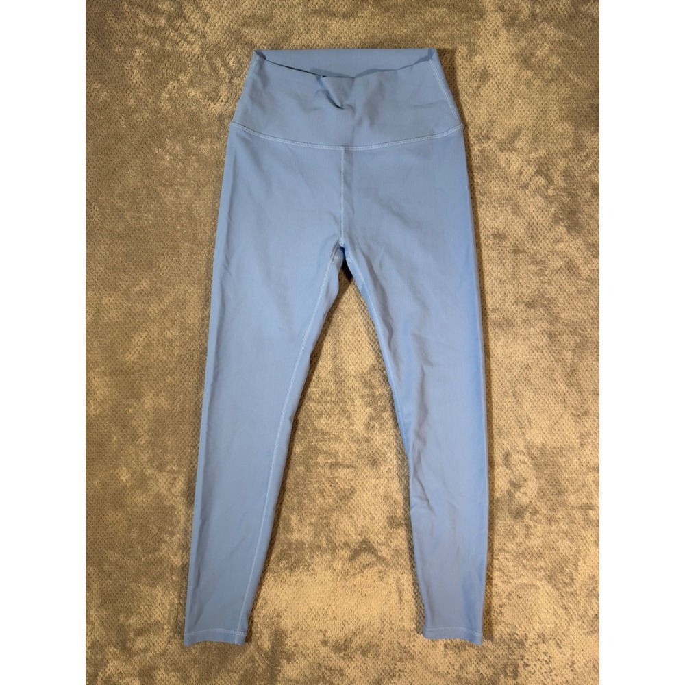 WILO The Label High Rise Ribbed Leggings Womens Small Blue Activewear Yoga Pants